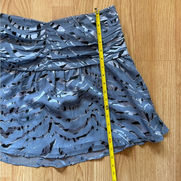 Parker Flounced Zebra Print Mini Skirt Size 12 - Picture 4 of 6